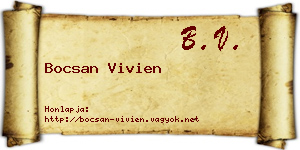 Bocsan Vivien névjegykártya